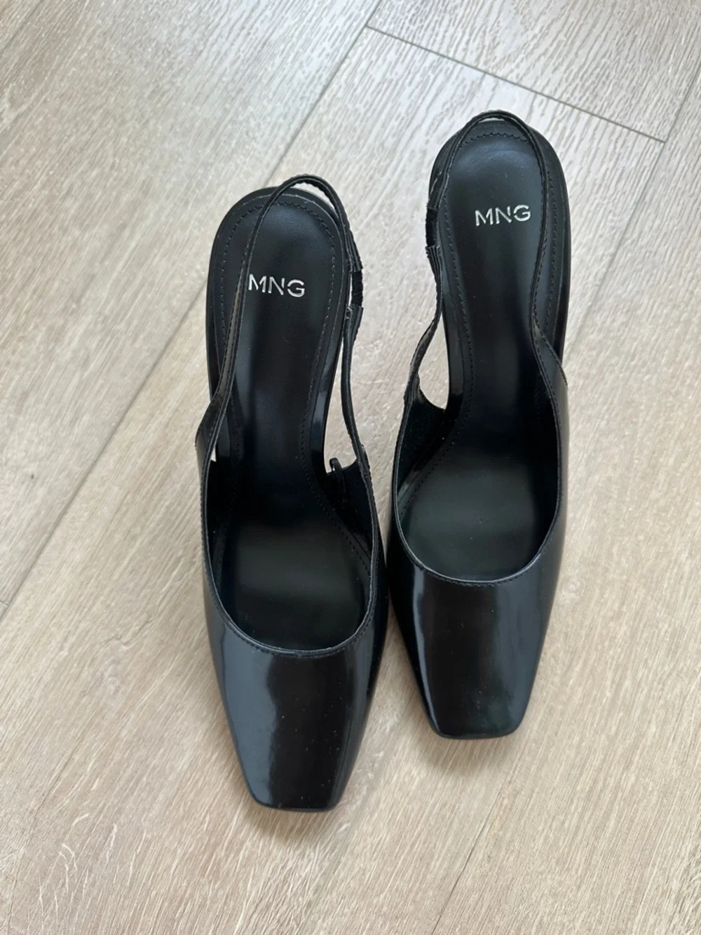 Mango MNG Black Slingback Heels - Picture 3 of 10